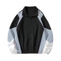 Jaqueta Casual Masculina Leve Com Blocos De Cores E À Prova De Vento, Tecido De Alta Qualidade, Jaqueta Casual Masculina Leve Com Blocos De Cores E À Prova De Vento, Tecido De Alta Qualidade,