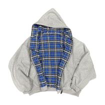 Jaqueta casual reversível com capuz YTRPI Zip Up, unissex, cinza, XL