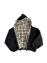 Jaqueta casual reversível com capuz YTRPI Zip Up, unissex, preta