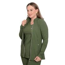 Jaqueta Casual Scrub Pijama Cirúrgico Verde Toque Geladinho