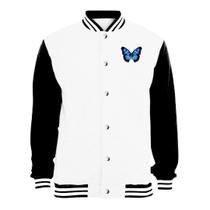 Jaqueta Colegial Moletom Masculina Feminina Borboleta sem Bolso