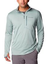 Jaqueta Columbia Masculina Fleece Park View Half Zip Verde Claro Jaqueta Columbia Masculina Fleece Park View Half Zip Verde Claro