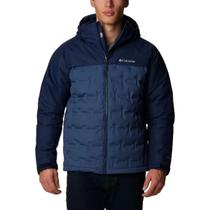 Jaqueta Columbia Masculina Grand Trek III Down Azul Capuz Neve