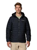 Jaqueta Columbia Masculina Powder Lite II com Capuz Preta Jaqueta Columbia Masculina Powder Lite II com Capuz Preta