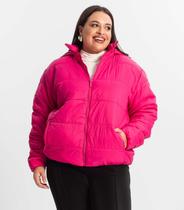 Jaqueta Com Capuz Feminina Plus Size Secret Glam Rosa Jaqueta Com Capuz Feminina Plus Size Secret Glam Rosa
