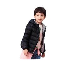 Jaqueta Com Capuz Para Meninos E Meninas, Parka Leve De Inverno Com Penas De Pato Brancas