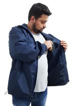 Jaqueta Com Forro Butu Biru Plus Size Extra Grande Casaco Azul Jaqueta Com Forro Butu Biru Plus Size Extra Grande Casaco Azul