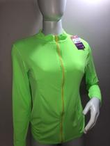 Jaqueta com proteção UV com zíper verde neon Jaqueta com proteção UV com zíper verde neon