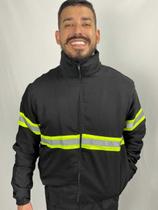 Jaqueta com Refletivo 2 bolsos laterais forrada com manta Grossa gramatura 80 Uniforme Operacional Sinalização Porto Cais Jaqueta com Refletivo 2 bolsos laterais forrada com manta Grossa gramatura 80 Uniforme Operacional Sinalização Porto Cais