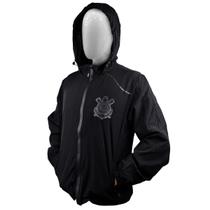 Jaqueta Corinthians All Black Masculina Capuz Removivel Cor:PretoTamanho:GGênero:Únissex