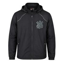 Jaqueta Corinthians Corta Vento All Black - Masculino Tamanho:PCor:Preto Jaqueta Corinthians Corta Vento All Black - Masculino Tamanho:PCor:Preto