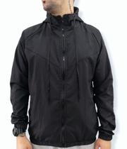 Jaqueta Corta Vento Basica Repelente Preta Blusa Agasalho Masculina - HUNTER