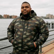 Jaqueta Corta Vento Camuflada Militar Plus Size Tamanho Especial Extra Grande