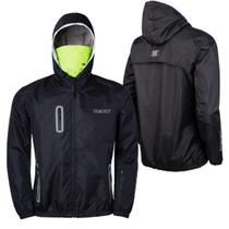 jaqueta Corta Vento dupla Costura com balaclava neon Texx