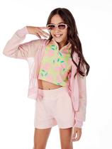 Jaqueta Corta Vento em Tule Rosa Mylu Jaqueta Corta Vento em Tule Rosa Mylu