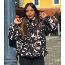 Jaqueta Corta Vento Estampada com Bolsos P ao G - Aquarela Jaqueta Corta Vento Estampada com Bolsos P ao G - Aquarela