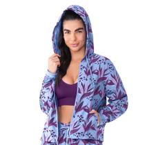 Jaqueta Corta-vento Estampada Jardim de Hortênsias Jaqueta Corta-vento Estampada Jardim de Hortênsias