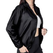 Jaqueta corta vento feminina esportiva impermeável com capuz - 2UP