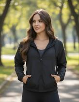 Jaqueta Corta Vento Feminina Leve Capuz Bolso Ziper Fitness Academia Treino Jaqueta Corta Vento Feminina Leve Capuz Bolso Ziper Fitness Academia Treino