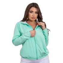 Jaqueta Corta Vento Feminino Forrada Impermeável com Bolsos e Touca Donna Martins Jaqueta Corta Vento Feminino Forrada Impermeável com Bolsos e Touca Donna Martins