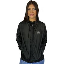 Jaqueta Corta Vento Feminino Preto WSS Brasil Flower