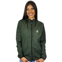 Jaqueta Corta Vento Feminino Verde Militar WSS Brasil Reversa