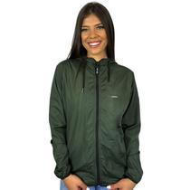 Jaqueta Corta Vento Feminino Verde Militar WSS Brasil Yoga