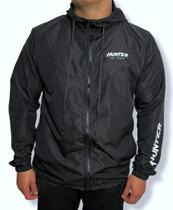 Jaqueta Corta Vento Hunter Basica Repelente Preta Blusa Agasalho Masculina