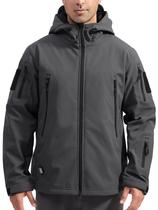 Jaqueta Corta-Vento Impermeável FREE SOLDIER Masculina Soft Shell 3XL Cinza Jaqueta Corta-Vento Impermeável FREE SOLDIER Masculina Soft Shell 3XL Cinza