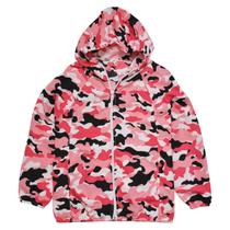Jaqueta Corta Vento Infantil Camuflada Rosa Tam 2 ao 14 Jaqueta Corta Vento Infantil Camuflada Rosa Tam 2 ao 14
