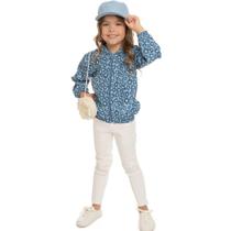 Jaqueta Corta Vento Infantil Menina Flores - By Gus Jaqueta Corta Vento Infantil Menina Flores - By Gus