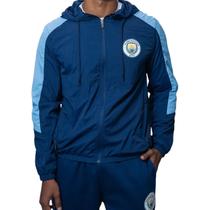 Jaqueta Corta Vento Manchester City Masculino - Marinho e Azul