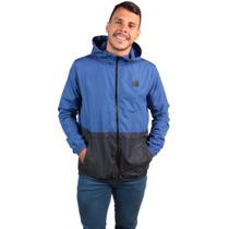 Jaqueta Corta Vento Masculina Adulto Ultra Leve Dual Color Resistente à Água com Bolsos Laterais Jaqueta Corta Vento Masculina Adulto Ultra Leve Dual Color Resistente à Água com Bolsos Laterais