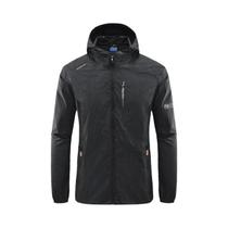 Jaqueta Corta-Vento Masculina Com Capuz, Secagem Rápida, Proteção UV UPF 50+, Para Esportes Ao Ar