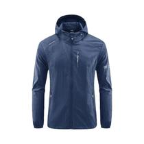 Jaqueta Corta-Vento Masculina Com Capuz, Secagem Rápida, Proteção UV UPF 50+, Para Esportes Ao Ar