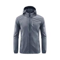 Jaqueta Corta-Vento Masculina Com Capuz, Secagem Rápida, Proteção UV UPF 50+, Para Esportes Ao Ar