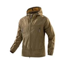 Jaqueta Corta-vento Masculina Com Capuz UPF50+, Ultraleve, Com Zíper, Bolsos, Punhos Elásticos, Para