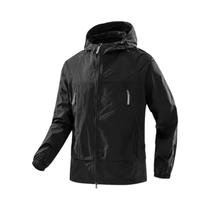 Jaqueta Corta-vento Masculina Com Capuz UPF50+, Ultraleve, Com Zíper, Bolsos, Punhos Elásticos, Para