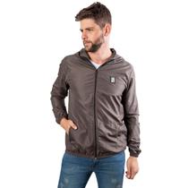 Jaqueta Corta Vento Masculina Plus Size De Inverno Sem Forro Estilosa Lisa Com Bolso e Capuz Adulto