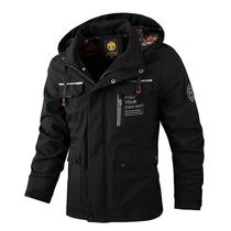 Jaqueta Corta-Vento Masculina plus Size Impermeável Com Capuz, Casaco De Inverno Casual Soft Shell, Jaqueta Corta-Vento Masculina plus Size Impermeável Com Capuz, Casaco De Inverno Casual Soft Shell,