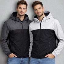 Jaqueta Corta Vento Masculina Poliamida Capuz Removível Básica Academia Corrida Impermeável