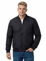 Jaqueta Corta Vento Masculino Com Punho e Bolsos - Preto Tamanho:MCor:Preto Jaqueta Corta Vento Masculino Com Punho e Bolsos - Preto Tamanho:MCor:Preto