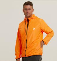 Jaqueta Corta Vento Masculino Laranja Neon Ciclismo WSS Brasil Bike