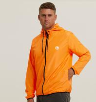 Jaqueta Corta Vento Masculino Laranja Neon Ciclismo WSS Brasil Mountain Bike