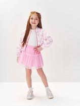 Jaqueta Corta Vento Menina Cinti en Cetim Glow Ursinha