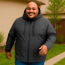 Jaqueta Corta Vento Plus Size Impermeável com Capuz