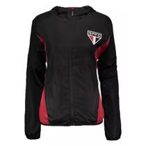 Jaqueta Corta-Vento São Paulo Reflective Feminino - Preto e Vermelho