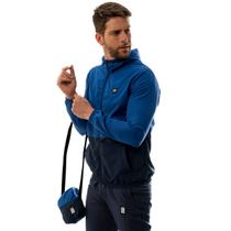 Jaqueta Corta Vento Sem Forro Masculina Com Ziper e Capuz Resistente a Água Com Shoulder Bag