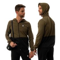 Jaqueta Corta Vento Sem Forro Masculina Com Ziper e Capuz Resistente a Água Com Shoulder Bag