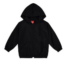 Jaqueta Corta Vento Unissex em Microfibra com Capuz Preta- Kyly